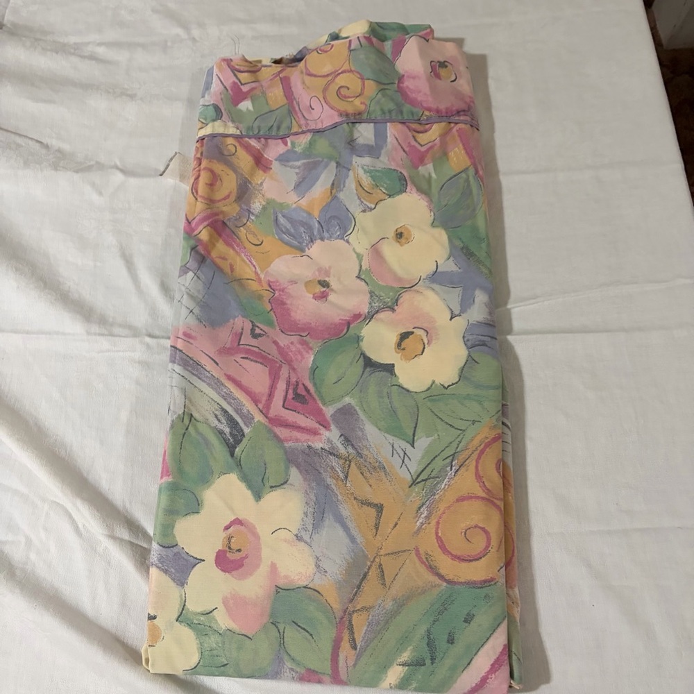 Vintage flower flat sheet
